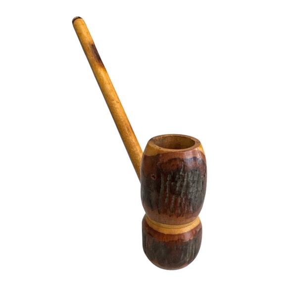 Hand Carved Wooden Missouri Meerschaum Pipe - Picture 4 of 10